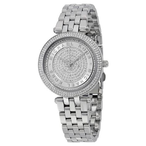 Michael Kors Mini Darci Crystal Pave Dial Stainless Steel